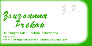 zsuzsanna prekop business card